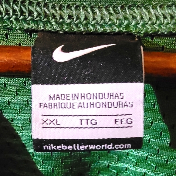 NIKE Crack Back Game Mesh Dk Green White Football Jersey Practice NEW Mens XL - Picture 2 of 3
